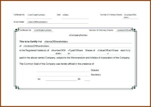 Stock Certificate Template Microsoft Publisher