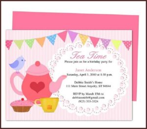 Tea Party Invitations Template
