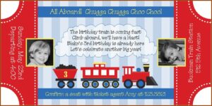 Train Ticket Party Invitation Template