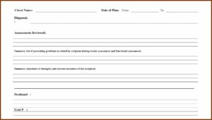 Treatment Plan Examples For Mental Health