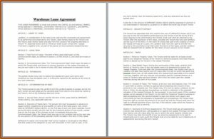 Warehouse Agreement Template