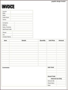 Web Developer Invoice Template