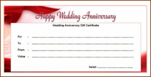 Wedding Anniversary Certificate Template Free