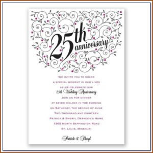 Wedding Anniversary Gift Certificate Template