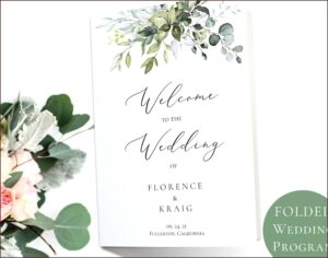 Wedding Ceremony Program Booklet Template