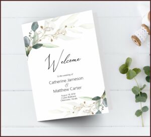 Wedding Program Booklet Template