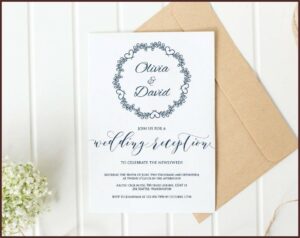 Wedding Reception Menu Template Free