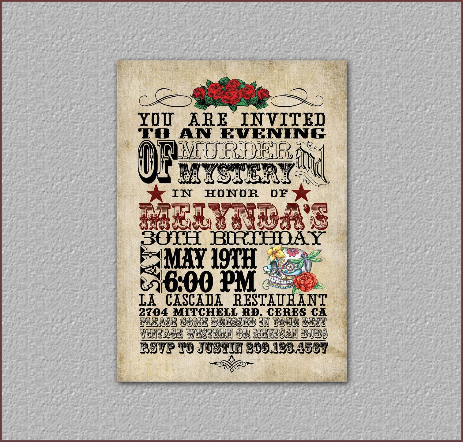Western Christmas Party Invitation Template