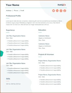 Word Templates For Resume