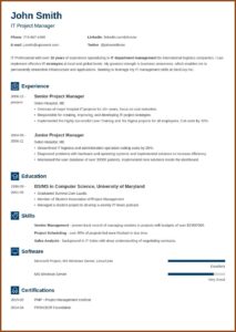 Word Templates For Resume Download