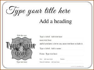 Wording For Gift Vouchers Template
