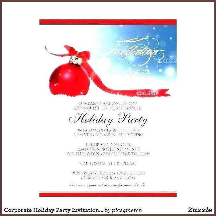 Work Christmas Party Invitation Template