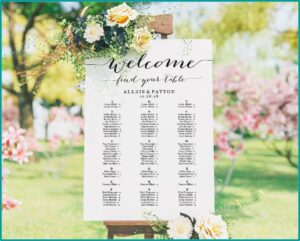 Alphabetical Seating Chart Poster Template