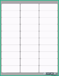 Avery 30 Label Sheet Template