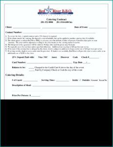 Banquet Contract Format