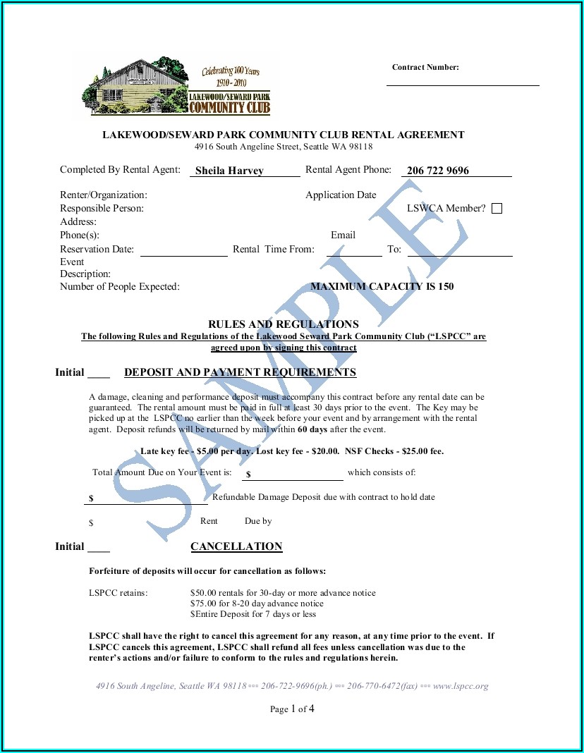 Banquet Contract Template