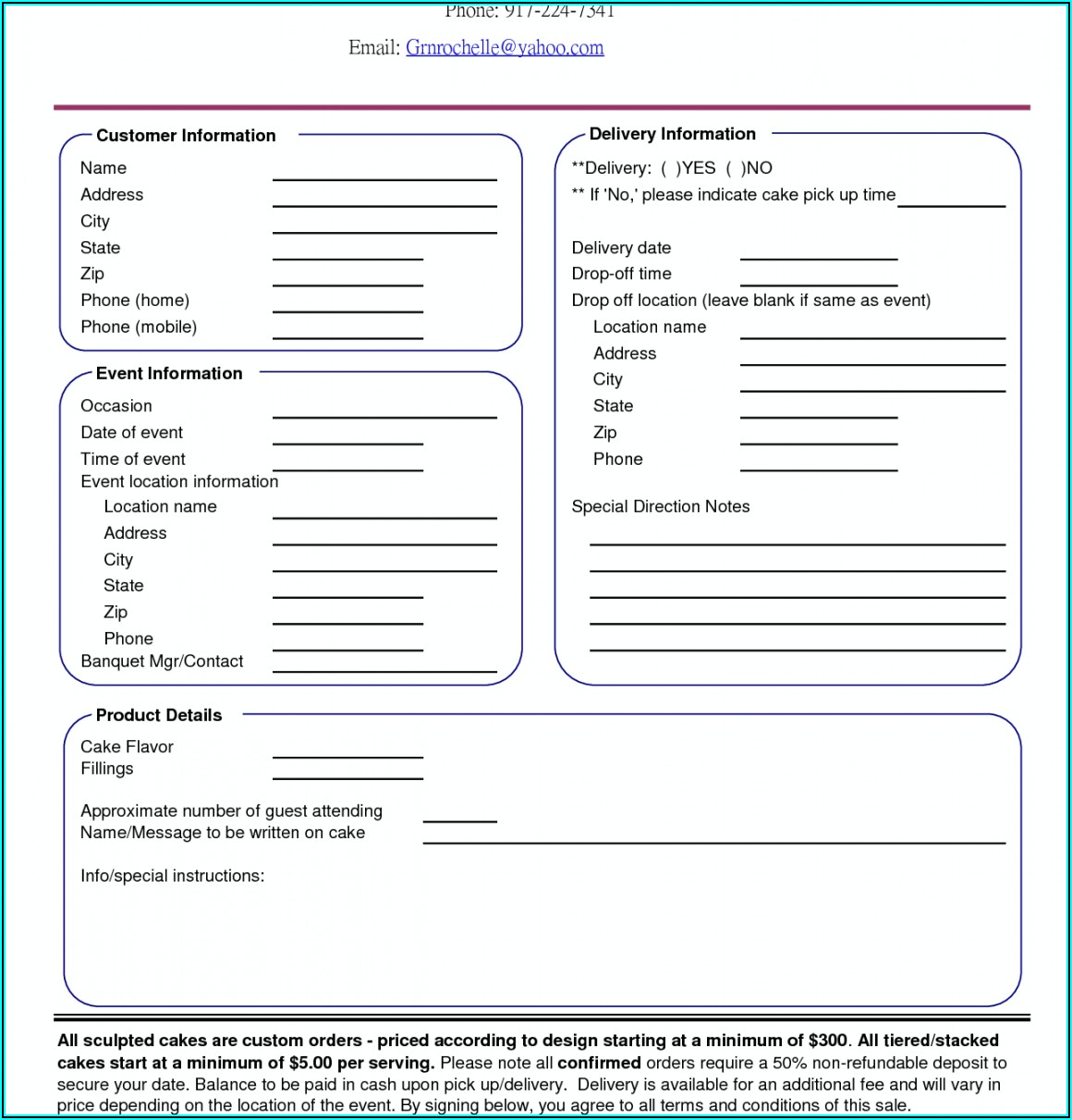 Banquet Room Contract Template