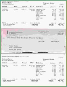 Blank Paycheck Stubs Template