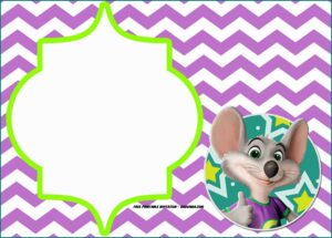 Chuck E Cheese Birthday Invitation Template