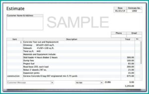 Concrete Driveway Estimate Template