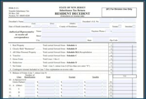 Creditor's Claim Form Nj