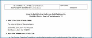Custody Modification Forms Texas
