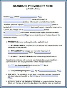 Demand Promissory Note Form