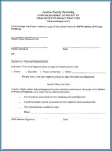 Dental Hipaa Forms