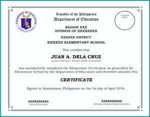 Diploma Certificate Template Philippines