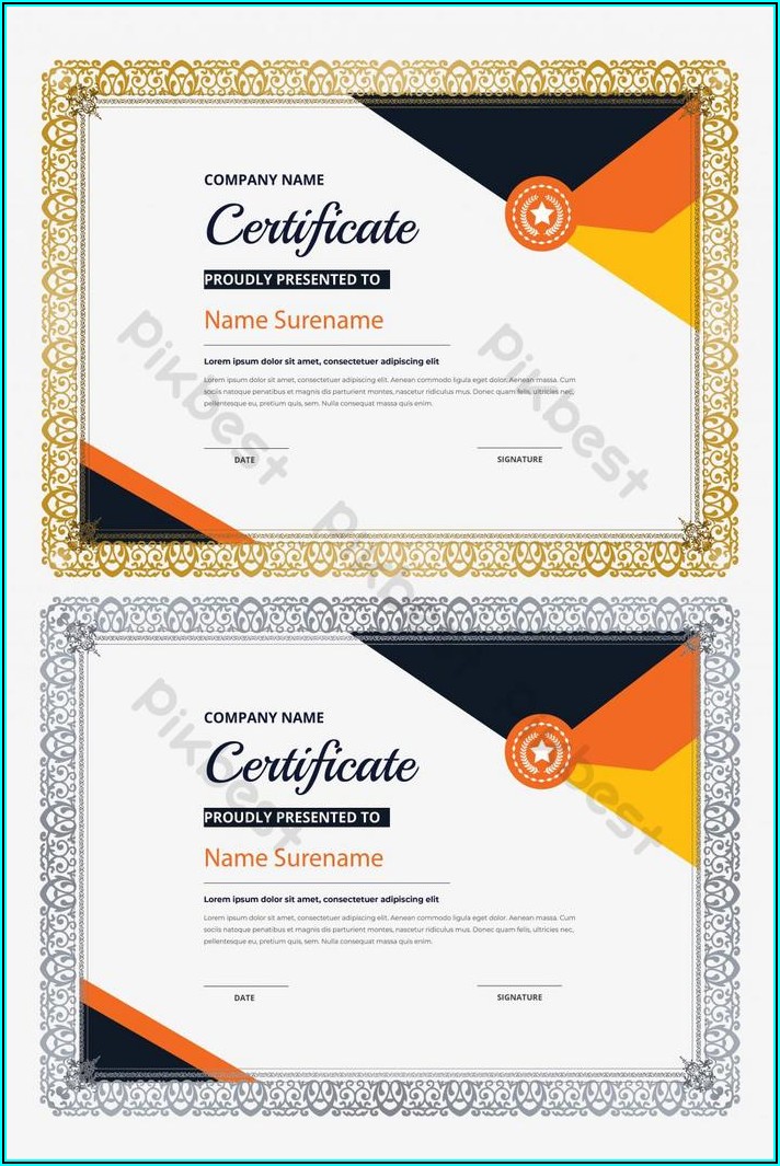Diploma Certificate Template Psd