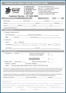 Direct Debit Request Form Template