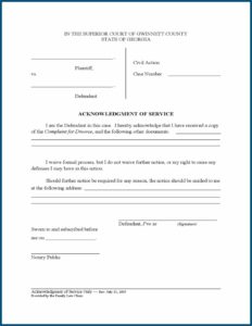 Divorce Fee Waiver Form Georgia