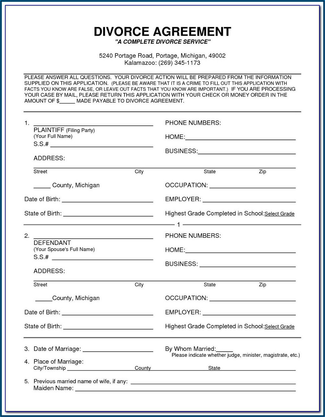 Co Petitioner Divorce Forms Oregon Form Resume Examples 1ZV8akK023