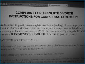 Divorce Paperwork Maryland