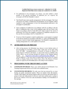 Divorce Waiver Form Virginia