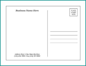 Double Sided Postcard Template Photoshop