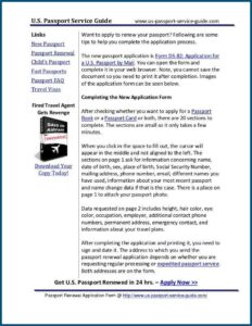 Download Application For Passport Renewal Form