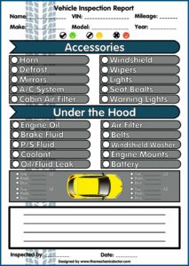 Downloadable 27 Point Vehicle Inspection Form Pdf