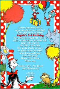 Dr Seuss Invitation Template Free