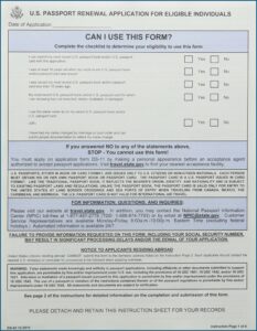Ds 82 Application For Passport Renewal Form