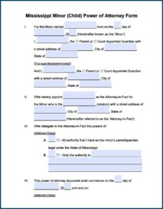 Durable Financial Power Of Attorney Form Mississippi