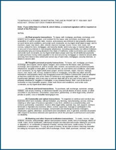 Durable Power Of Attorney Form California Free