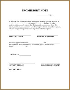 Easy Promissory Note Form