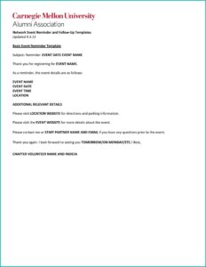 Email Appointment Reminder Template