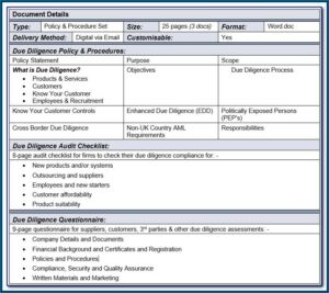 Enhanced Due Diligence Form Bank