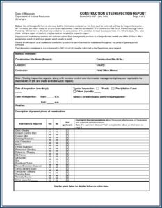 Epa Swppp Inspection Form