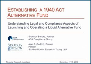 Establishing A Hedge Fund