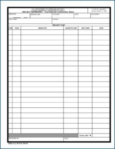 Estimate Template Free Download