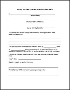 Eviction Notice Arkansas Free Form