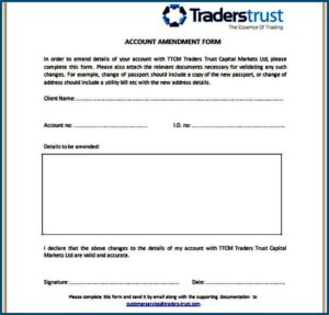 Example Trust Amendment Form